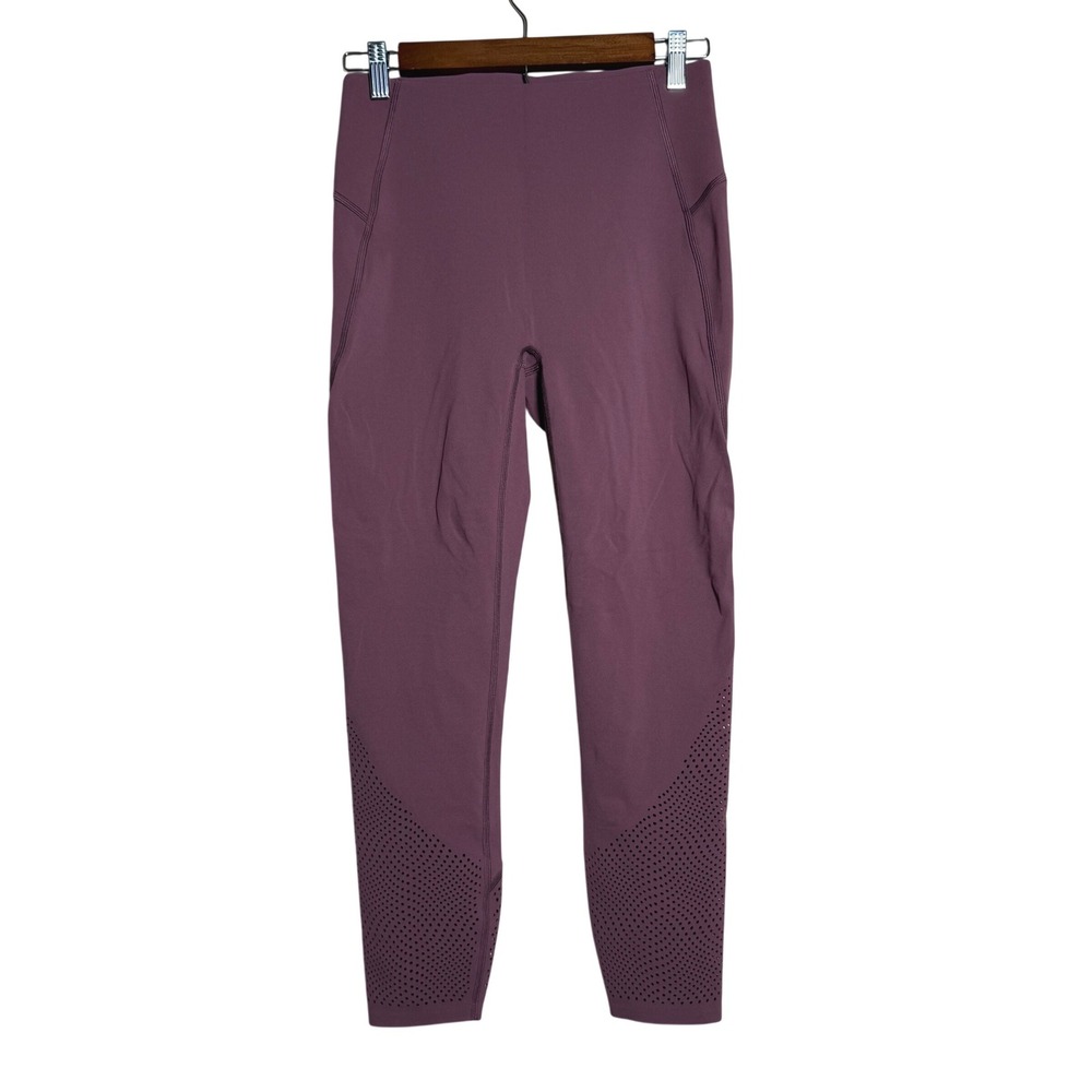 Spanx Active Leggings Womens Small Plum Mauve NWOT Laser Cut Sample‎